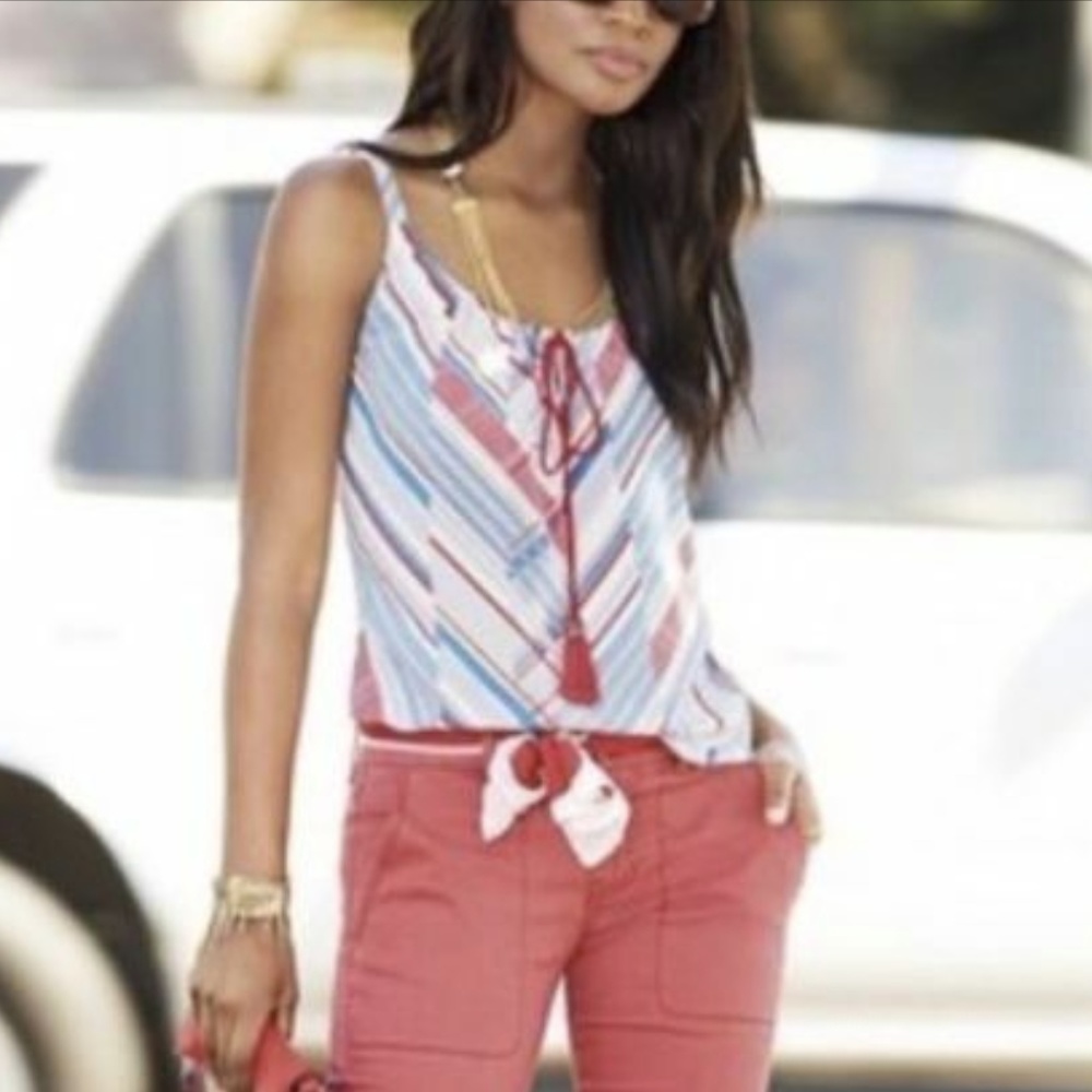 CAbi Multicolor Striped Tank Top, Size Small